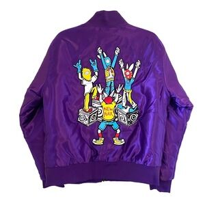 Kodone Purple Satin Jacket Men Kodonism Bunny Streetwear Embroidered Medium HTF